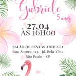 Convite Digital Flamingo