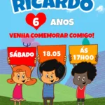 Convite Digital 3 Palavrinhas