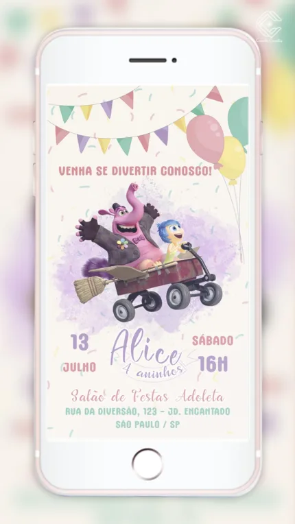 Convite Digital Divertida Mente