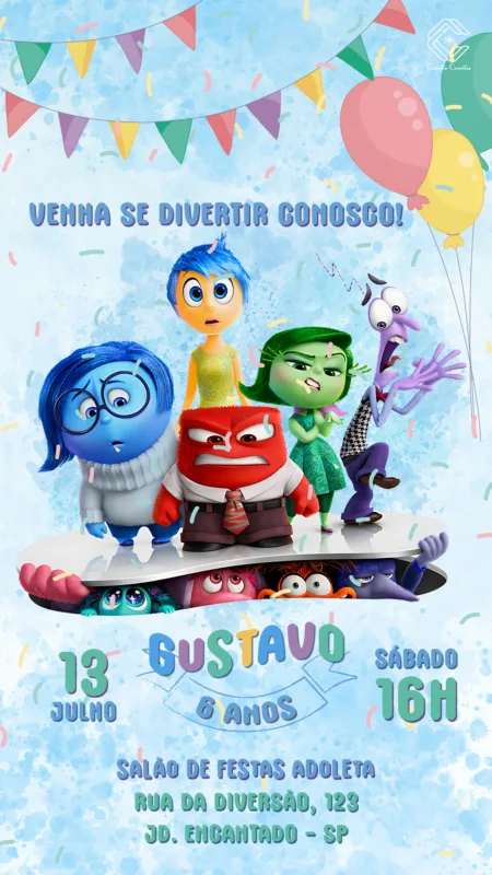 Convite Digital Divertida Mente