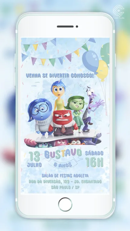 Convite Digital Divertida Mente