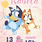 Convite Digital Bluey e Bingo