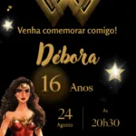 Convite Digital Mulher Maravilha