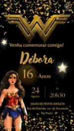 Convite Digital Mulher Maravilha