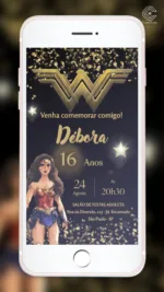 Convite Digital Mulher Maravilha