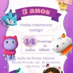 Convite Digital Casa Mágica da Gabby