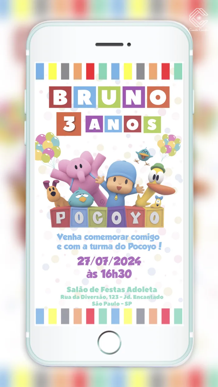 Convite Digital Pocoyo