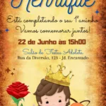 Convite Digital O Pequeno Príncipe