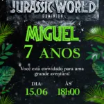 Convite Digital Jurassic Park