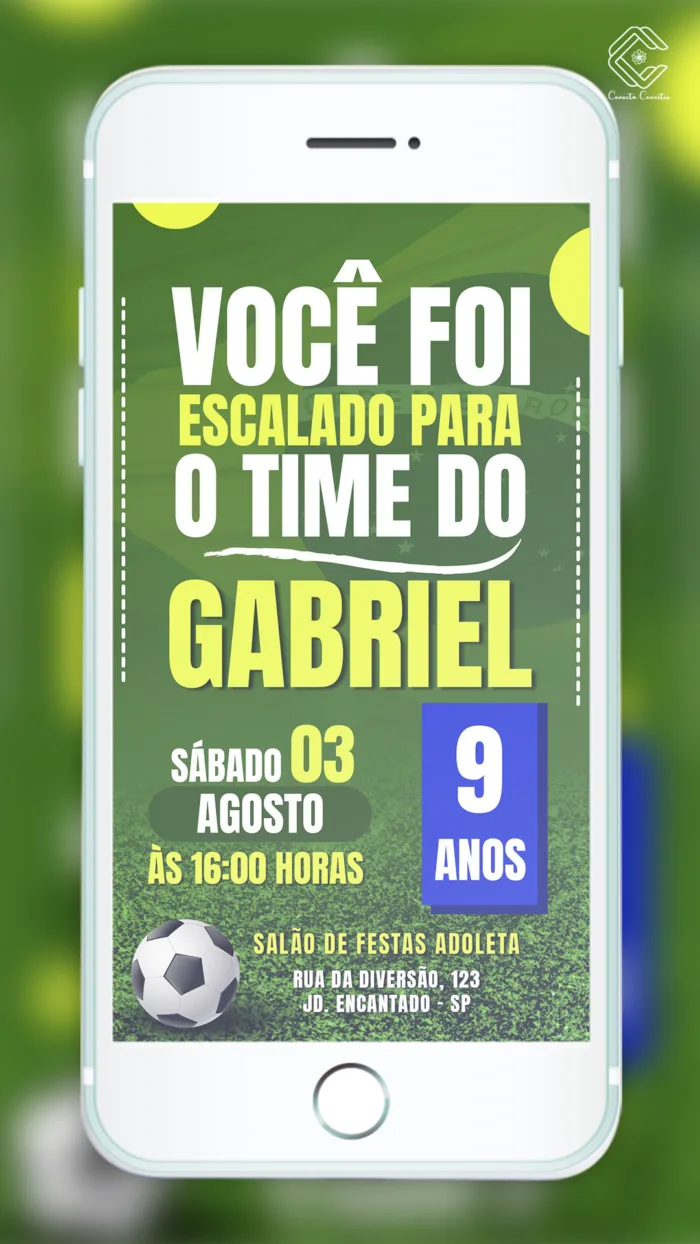 Convite Digital Futebol Brasil