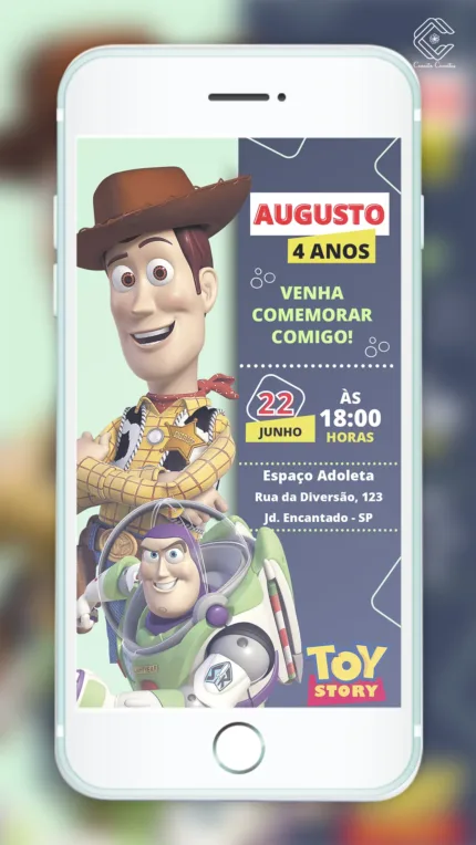 Convite Digital Toy Story