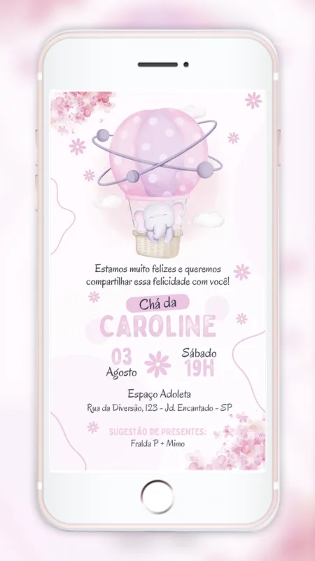 Convite Digital Chá de Bebê