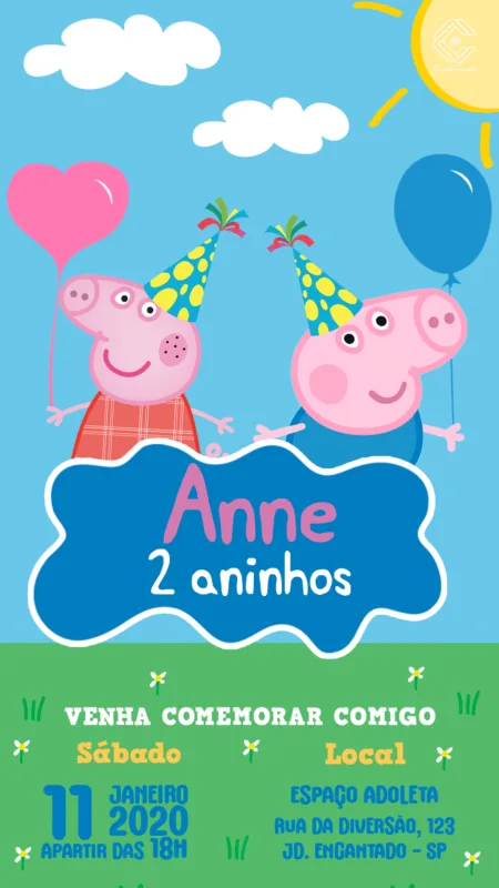Convite Digital Peppa e George