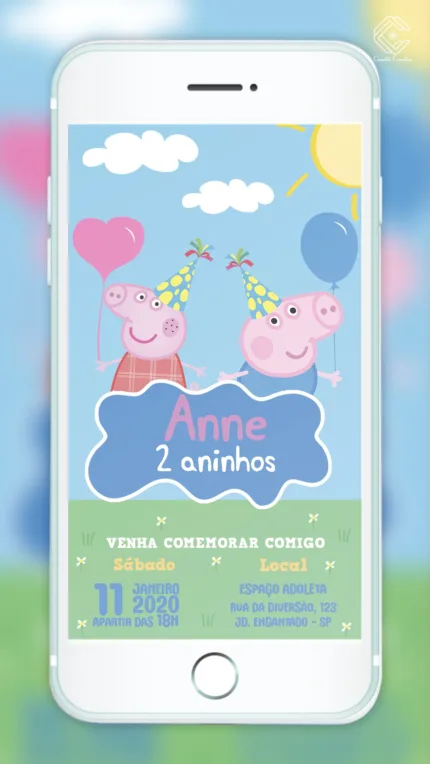 Convite Digital Peppa e George