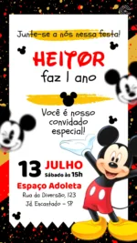 Convite Digital Mickey