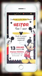 Convite Digital Mickey