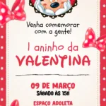 Convite Digital Minnie Mouse