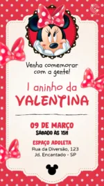 Convite Digital Minnie Mouse