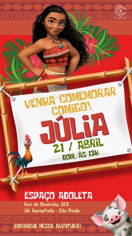 Convite Digital Moana