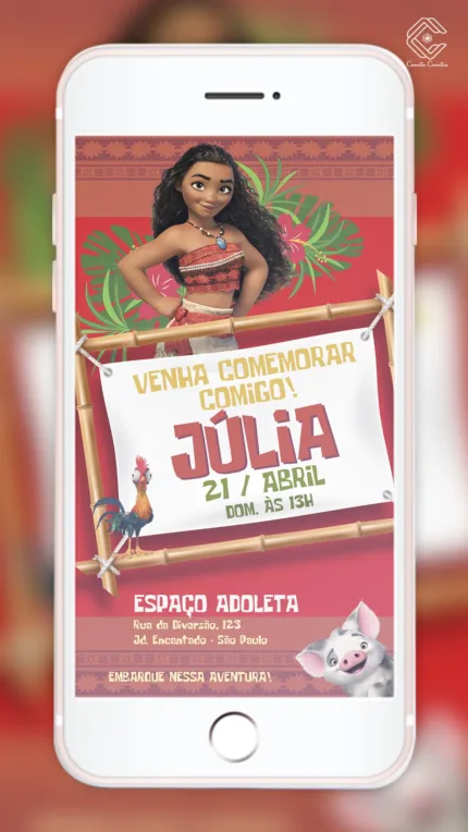 Convite Digital Moana