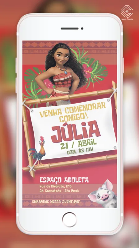 Convite Digital Moana