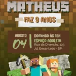 Convite Digital Minecraft