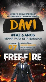 Convite Digital Free Fire