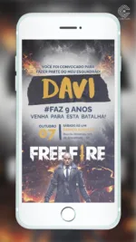 Convite Digital Free Fire