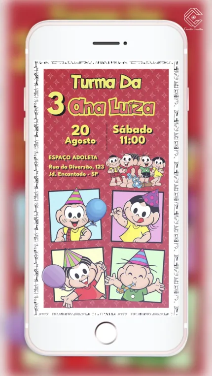 Convite Digital Turma da Mônica