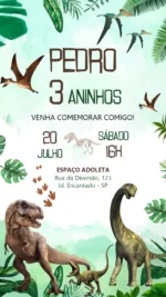 Convite Digital Dinossauro