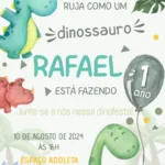 Convite Digital Dinossauro