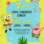 Convite Digital Bob Esponja