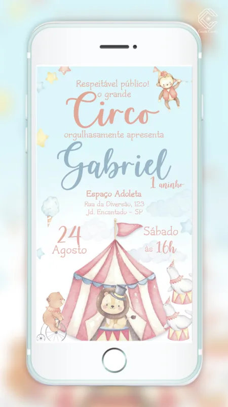 Convite Digital Circo