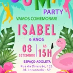 Convite Digital Flamingo