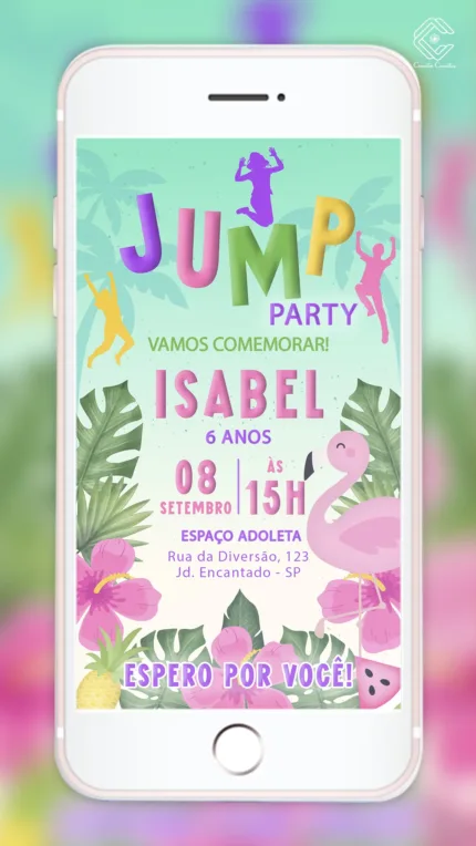 Convite Digital Flamingo