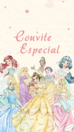 Convite Animado Princesas Disney