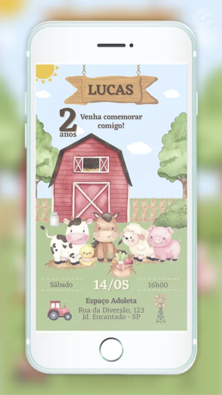 Convite Digital Fazendinha