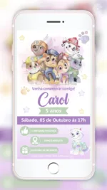 Convite Interativo Patrulha Canina