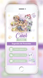 Convite Interativo Patrulha Canina