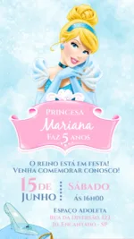 Convite Digital Cinderela