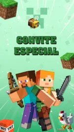Convite Animado Minecraft