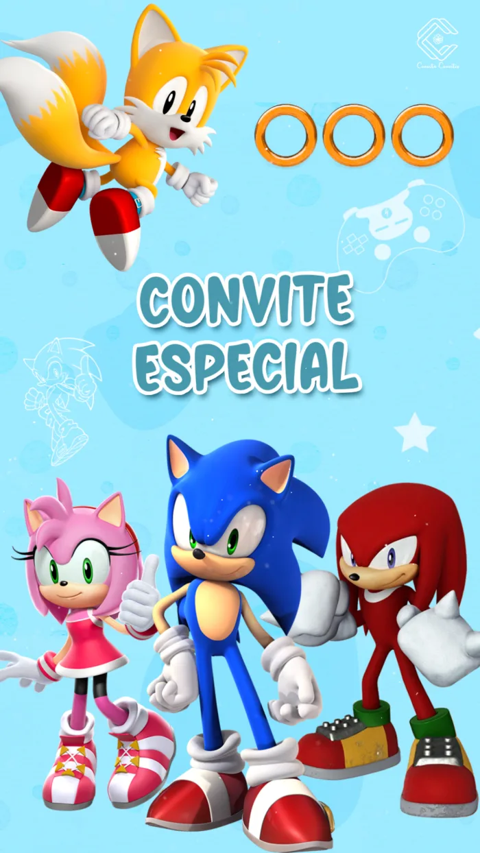 Convite Animado Sonic