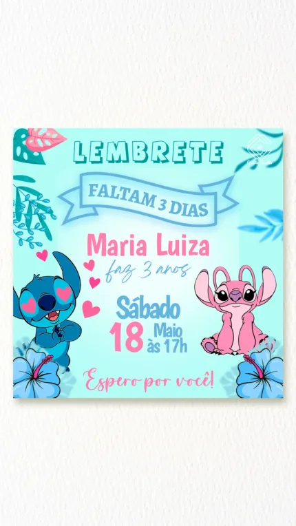Lembrete Lilo & Stitch