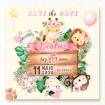 Save the Date Safari - Menina
