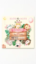 Save the Date Safari - Menina
