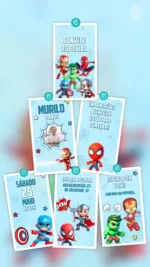 Convite Animado Vingadores Cute