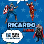 Convite Interativo Vingadores