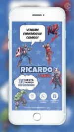 Convite Interativo Vingadores