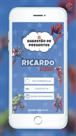 Convite Interativo Vingadores