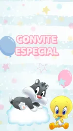 Convite Animado Baby Looney Tunes